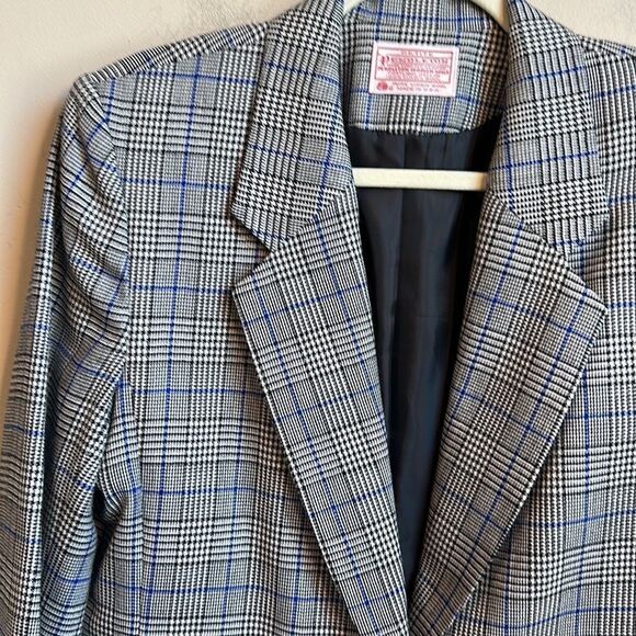 Pendleton VTG Virgin Wool Plaid Blazer 12P - Picture 2 of 9